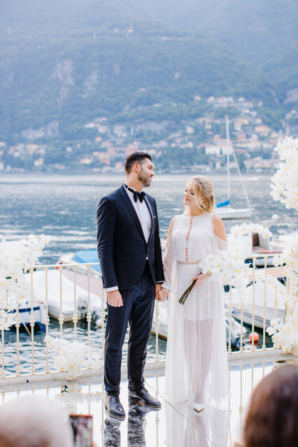 Свадебная вечеринка на озере Комо