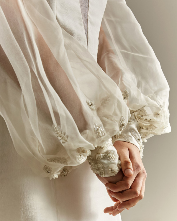 Свадебные платья с объемными рукавами – тренд