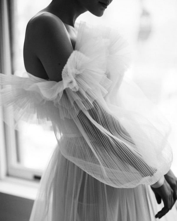 Свадебные платья с объемными рукавами – тренд