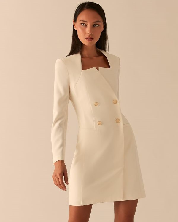 Белые платья-пиджаки для регистрации