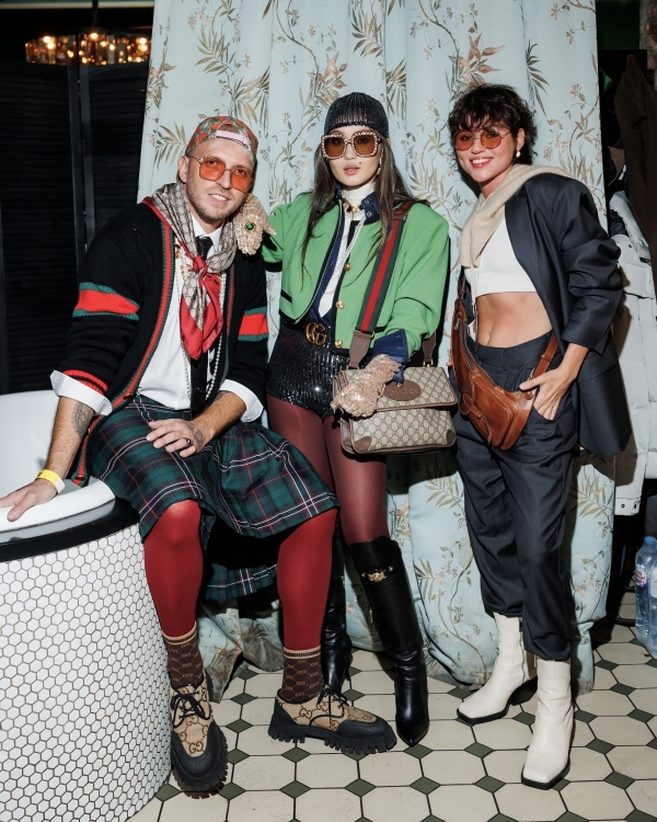 Total Gucci, много клетки и колорблок: самые