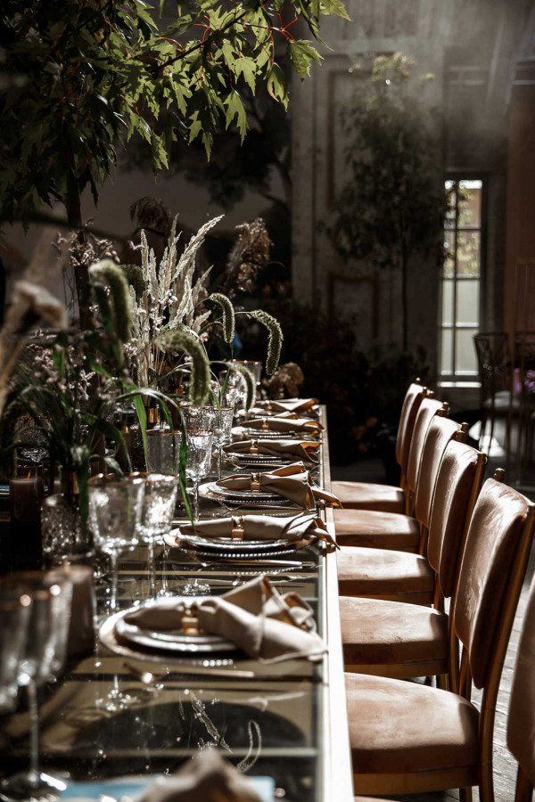 Осенняя свадьба в золотисто-пепельных оттенках