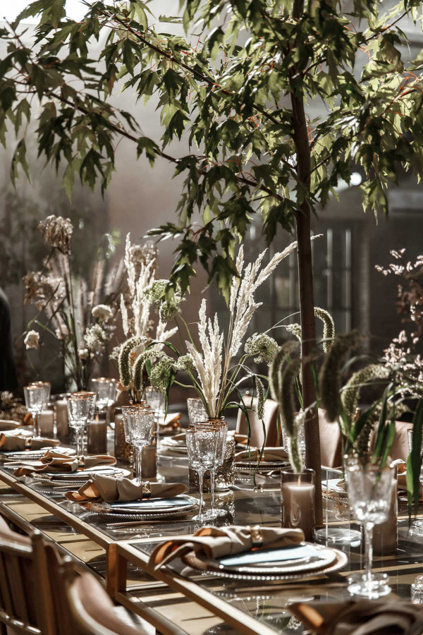 Осенняя свадьба в золотисто-пепельных оттенках