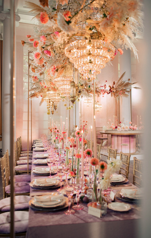 Свадьба с сухоцветами и декором в оттенке