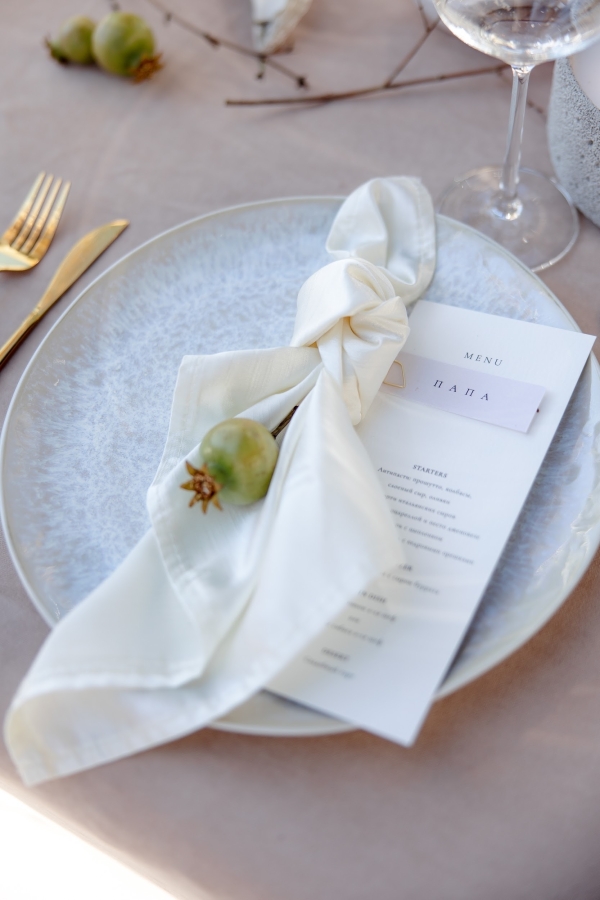 Камерный ужин и церемония у воды на