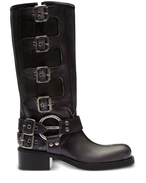 Байкерские сапоги в духе Miu Miu —