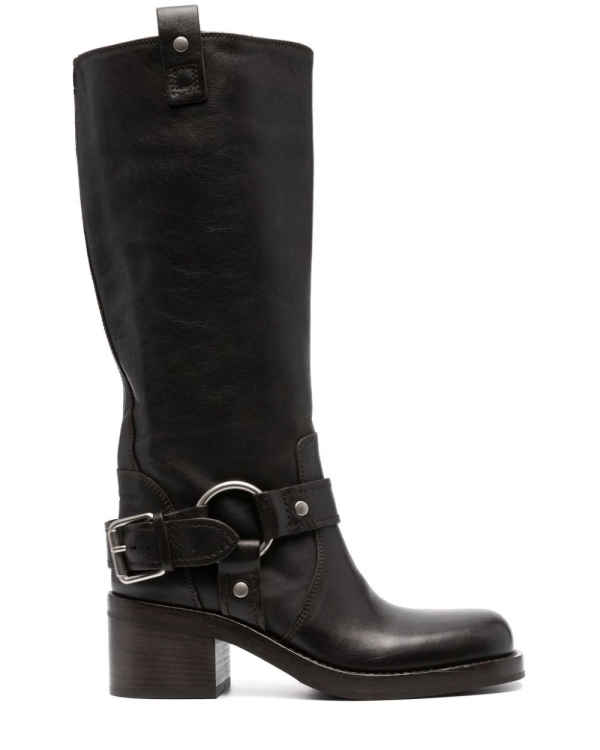 Байкерские сапоги в духе Miu Miu —