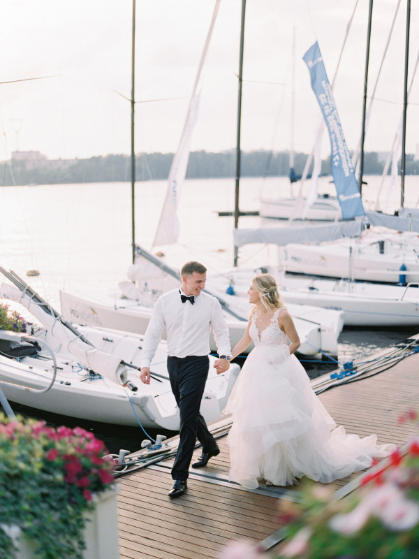 Классическая свадьба Ольги и Николая в нежно-розовых