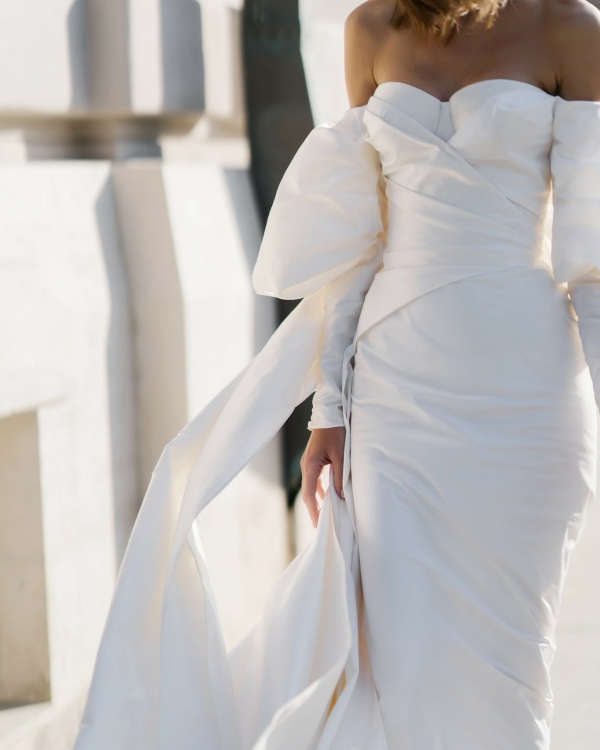 Свадебные платья с длинным рукавом от российских