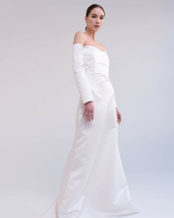 Свадебные платья с длинным рукавом от российских