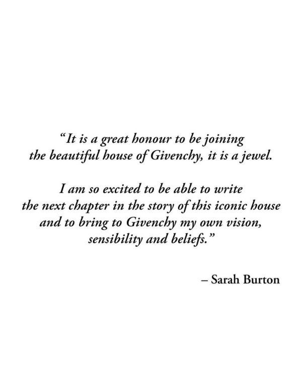 Сара Бертон — новый креативный директор Givenchy